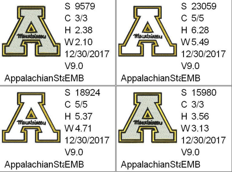 Appalachian State Mountaineers NCAA Sports Team Logo 4 sizes
